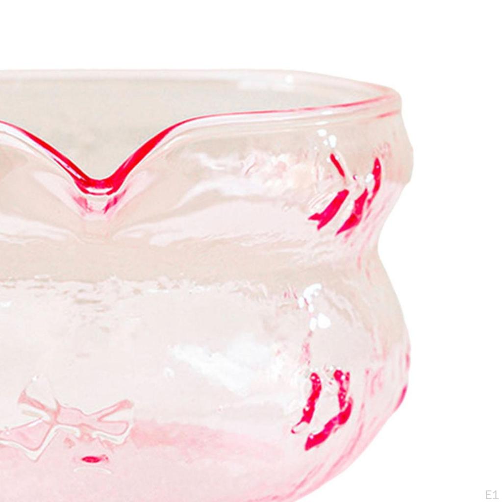 Szklana japońska czarka Matcha ręcznie robiona z dzióbkiem do nalewania, łatwa do czyszczenia, prezent, naczynie do herbaty, czarka do herbaty, filiżanka do