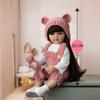 Vinyl Simulation Doll Reborn Baby 55cm Long Hair Doll Simulation Children's Play House Toy