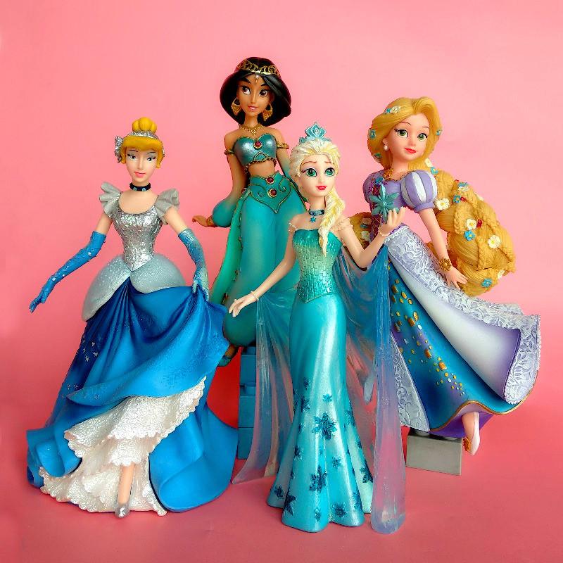 Wykwintna Pcv Księżniczka Frozen Elsa Anna Królewna Śnieżka Długie Włosy Lalka Księżniczki Dekoracja Domu