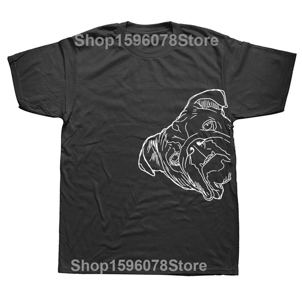 Lustige Englische Bulldogge T-Shirts Geschenke Hundegeburtstag Unisex Grafik Mode Neu Baumwolle Kurzarm O-Ausschnitt Harajuku T-Shirt