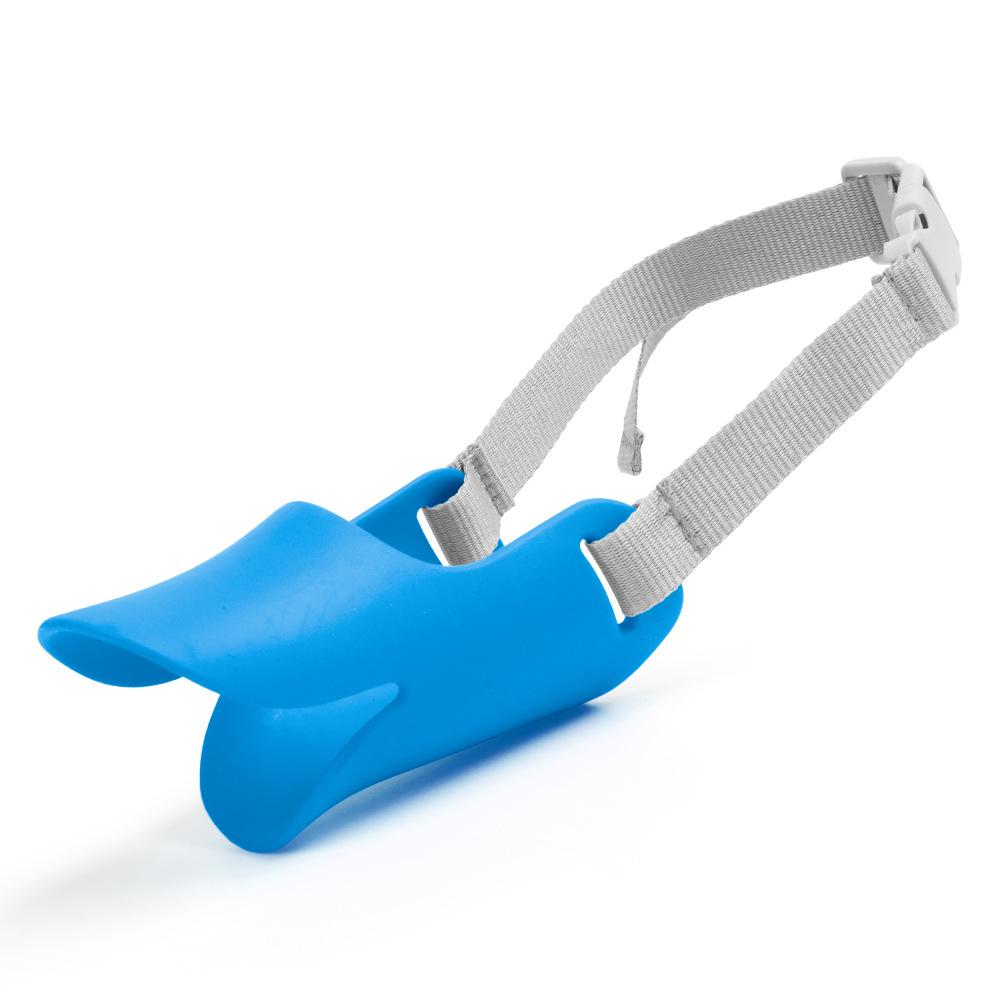 

Gentle Chew Control Dog Muzzle – Soft Silicone Comfort Fit Drinking-friendly for Small Dogs Calming Training Aid for Barking S синий