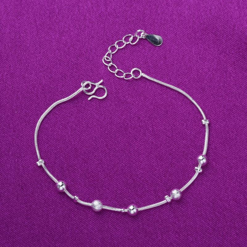 Silver Multi-layer Beaded Bracelet for Women - Fashionable Korean Style, Perfect Small Accessory or Gift