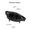 POLO Shoulder Bag for Men, Casual Crossbody Bag, Messenger Bag, Commuter Bag, Vertical Lightweight Phone Pouch, Black
