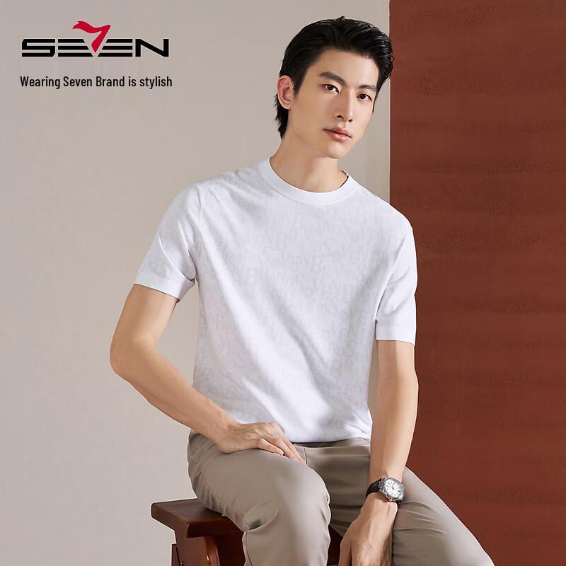 Seven Men s Elite Letter Print Round Neck T-Shirt M 6340₽