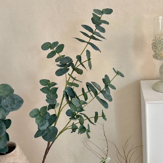 Artificial Eucalyptus Leaves Simulated Green Plants Faux Fabric Greenery for Home Decor Wedding Centerpieces DIY Bouquets Floral Arrangements