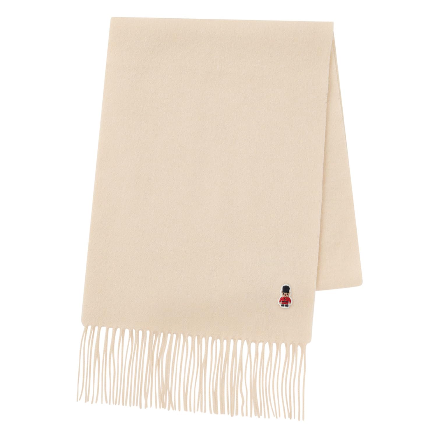 

Mackintosh Philosophy Moonbat Wool Buckingham Bear Embroidered 48160 100% Scarf, Plain, Off-White,