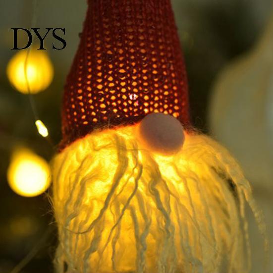 Handmade Plush Dwarf with Sequined Hat Light Up Christmas Gnome Decoration, Battery Operated Swedish Creative Gifts for Family Doll LED Tiered