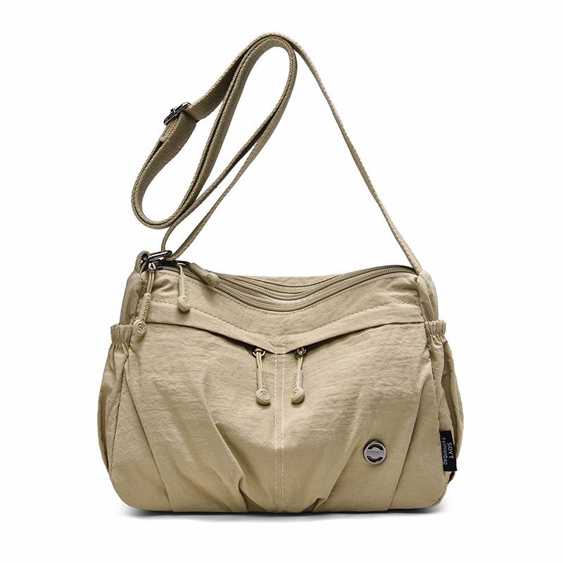 

Легкая нейлоновая сумка кроссбоди большой вместимости с несколькими карманами хаки