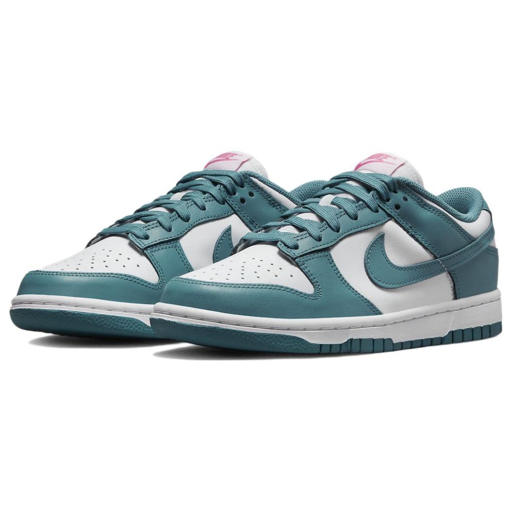 Nike Dunk Low Noise Aqua Женские кроссовки Бирюзовый Белый Розовый FJ0739-100 42 — фото 3