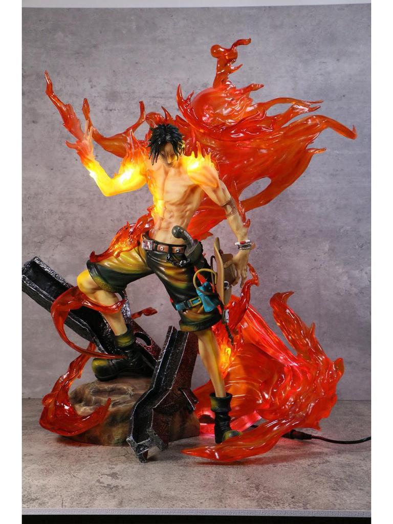 One Piece Ace Fire God Light-Up Figure