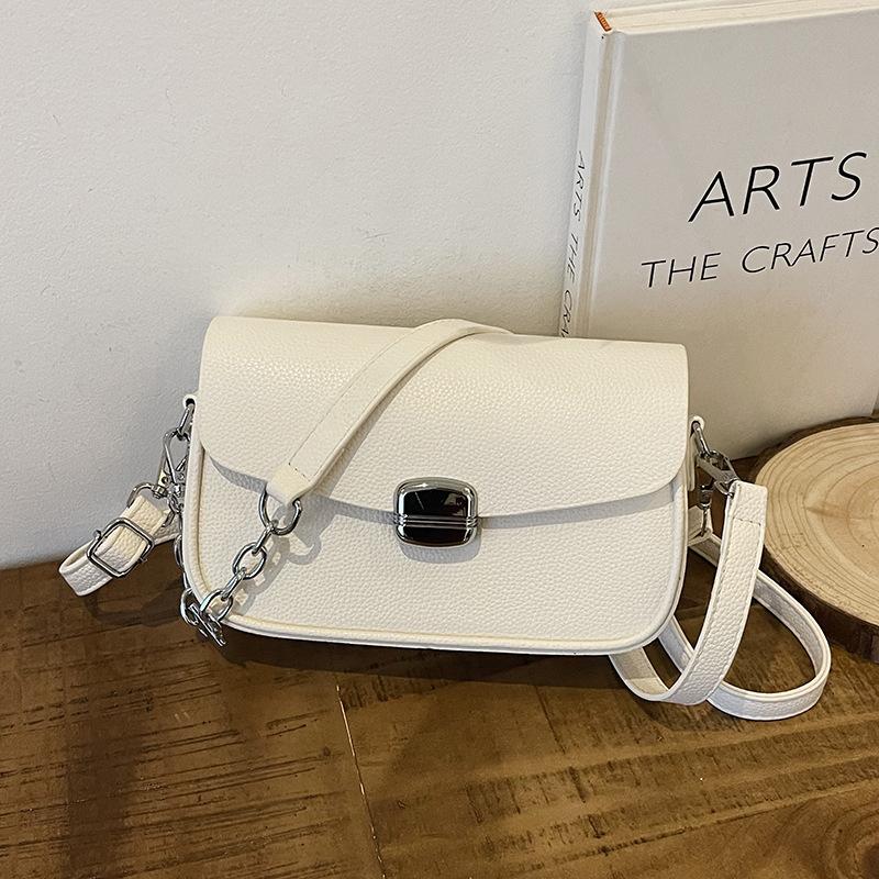 New niche design popular fashion lock mail carrier bag shoulder crossbody versatile women's bag