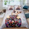 Animal cute dog 3D printed quilt cover 100% polyester machine washable bedding set quilt cover pillowcase three-piece set