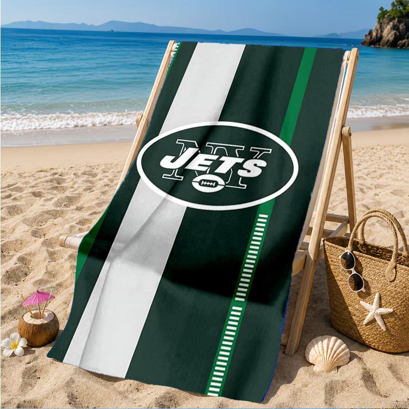 New York Football Logo Beach Towel, Microfiber Beach Towel, Perfect For Pool, Beach, Travel, Home Decor Beach Party Fan gifts
