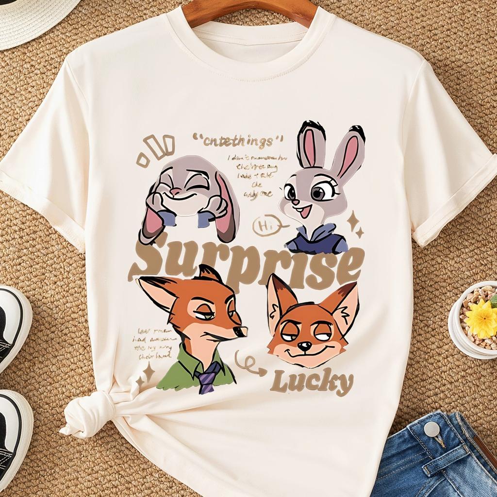 Zootopia Queen Womens Tshirt Summer New Casual Fashion Unisexs and Womens Street Wear