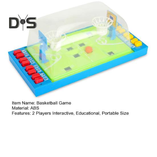 Jeu de société de basket-ball pour 2 joueurs, jouet éducatif interactif de lancement de basket-ball à poussée des doigts, mini terrain de basket-ball, jeu de tir de basket-ball en salle