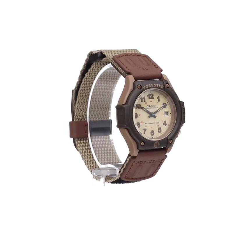 Casio YOUTH Series-Disc Three Needles Forester Retro Fashion Classic Pointer Series Date Display Waterproof Quartz Movement Nylon Strap FT500WC-5BV