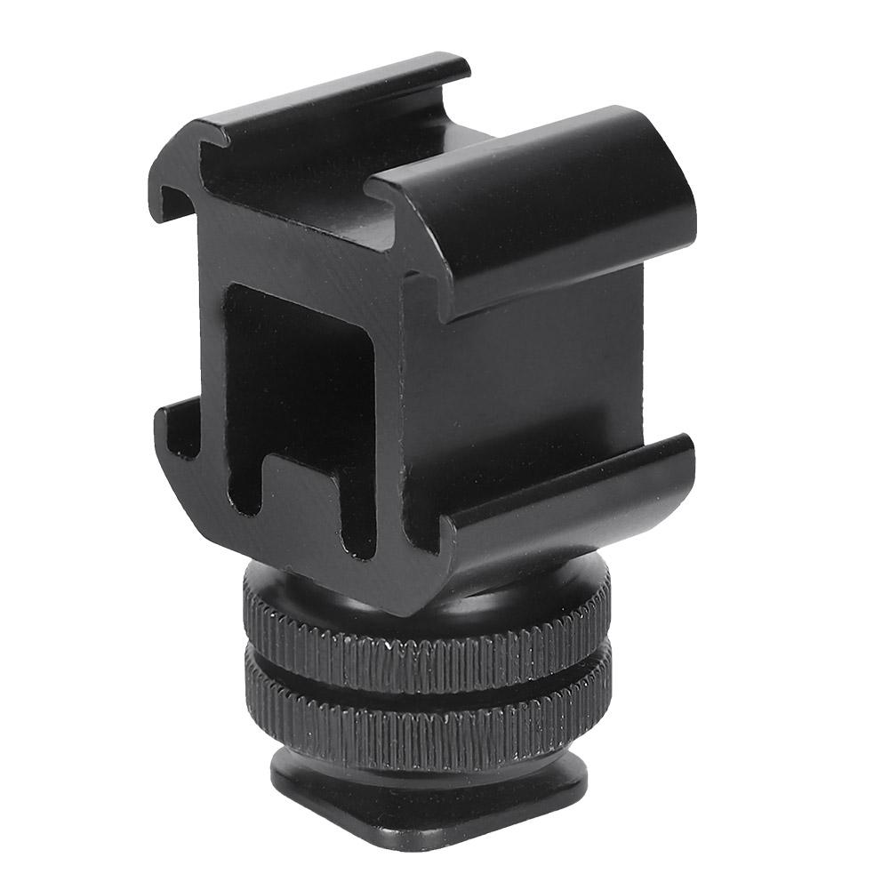 1 4   Dual Layer Screw One for Three Hot Cold Shoe Base Fill Light Multifunction Bracket