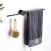 40/50cm Movable Towel Bar Towel Hanger Bath Towel Holder Wall Towel Bar Space Aluminum Bathroom Shelf Kitchen Storage Rack