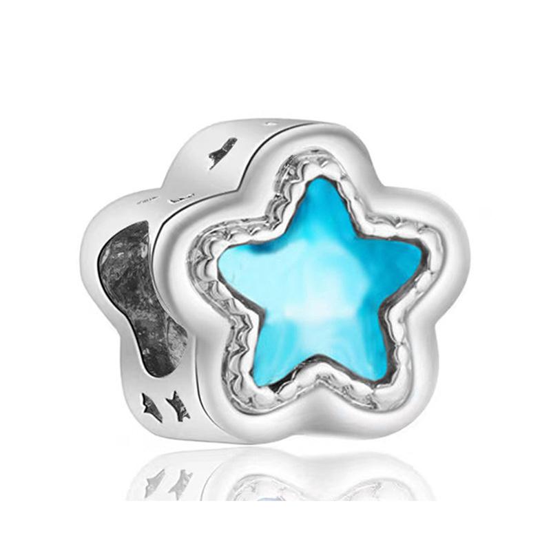 

Light Blue Sailboat Heart Charm Pendant Silver Plated Alloy Beads Jewelry Set for Women Bracelet And Necklace DIY Accessories