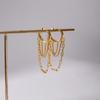 Yori Geometric Stainless Steel Long Chain Tassel Earrings 18K Gold PVD Plated Popular Daily Classy Waterproof Jewelry