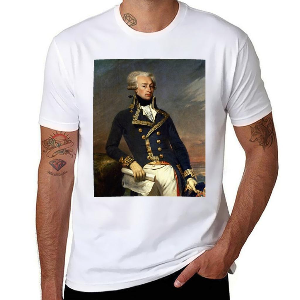 French Aristocrat Marquis de Lafayette TShirt Soft Durable Cotton TShirt