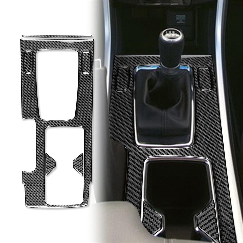 Carbon fiber shift lever cover plate for honda accord 2013-2017