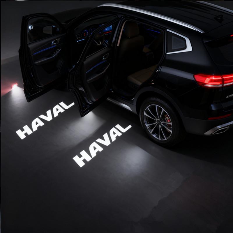 2 Stück Drahtlos Für Haval Dargo H6 H2 H5 H7 H8 H9 F7 Jolion M4 LED Auto Tür Willkommen Laser Projektor Logo Nachtlicht