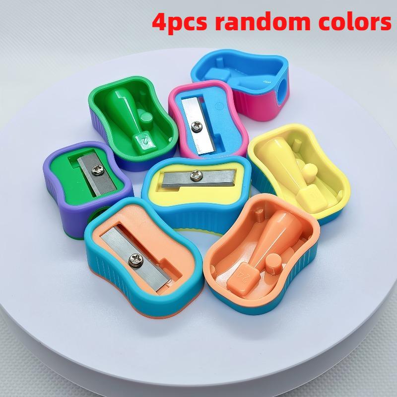 2/4pcs Color pen roller, single hole pencil sharpener, new creative design, comfortable grip, student tool, school supplies.