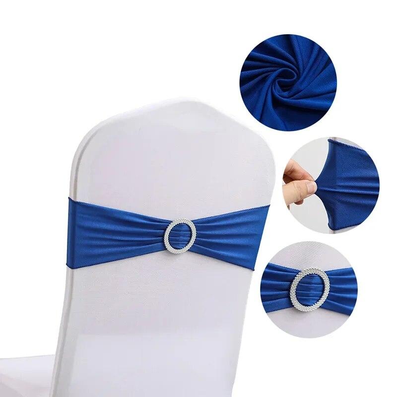 20Pcs Knot Bow Chair Strap Cover Band Ribbons Chair Tie Backs for Party Banquet Decor Wedding Decoration Elastic Band Buckle Decoration Props Slider