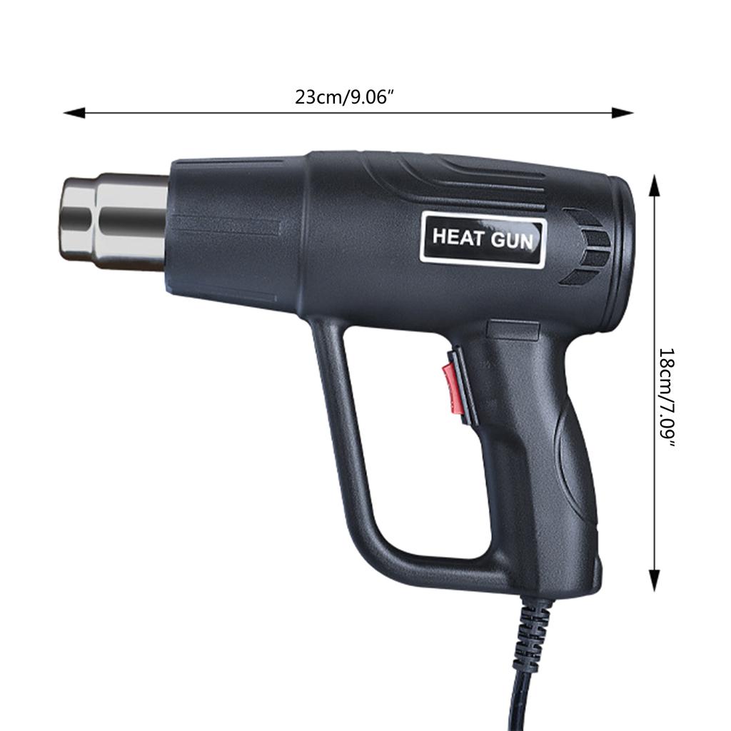 2000W Electric Hot Air Gun 220V Industrial Dual Wind Speed Temperature Controlled Building Hair Dryer Heat Gun