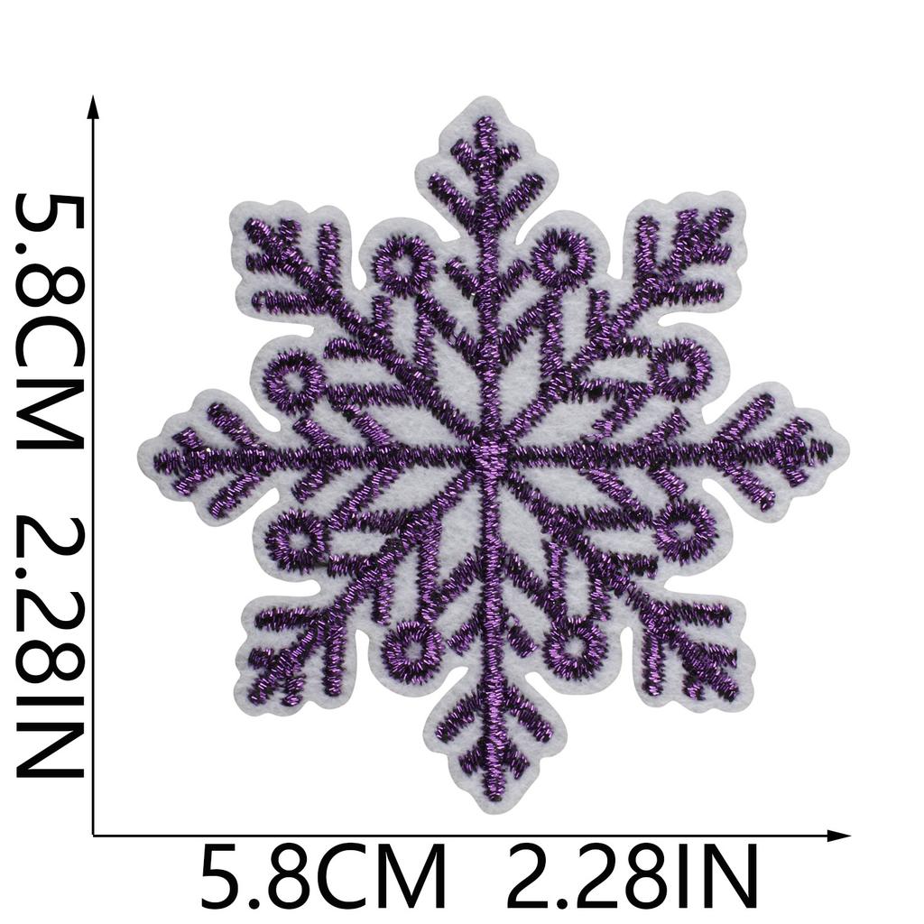 Winter Snowflake Embroidery Cloth Sticker Ironing Holiday Decoration Accessories Scarf Luggage Embellishment Snowflake Repair Embroidery Patch