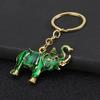 Elephant Keychain Vintage Creative Colorful Animal Pendant for Car Bag Decoration Cute Girls Accessory