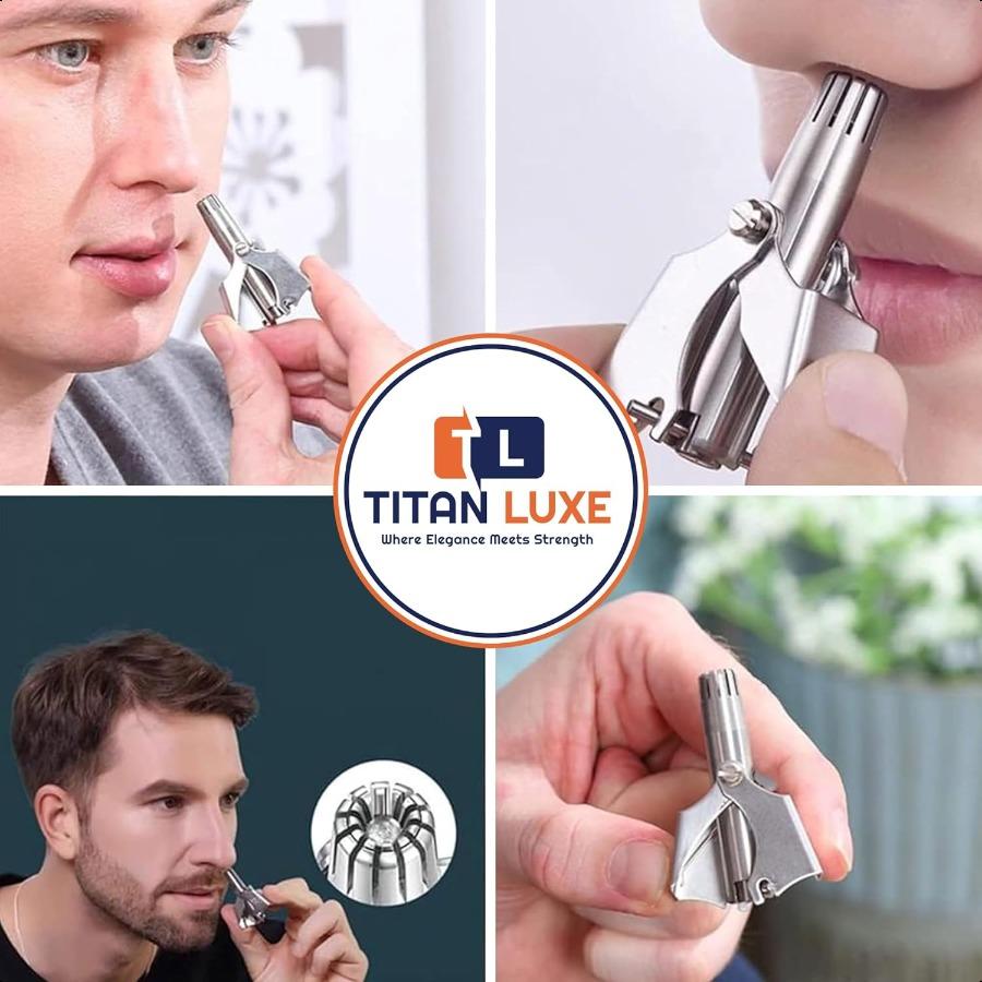 

Триммер для носа с ручным приводом для мужчин Ручной триммер для носа для женщин I Из нержавеющей стали Удалитель волос из ушей для мужчин женщин I Легкий т United States