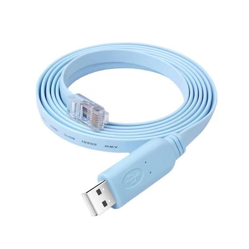 USB To RJ45 Console Serial Cable for RS232 Debugging and Network Configuration
