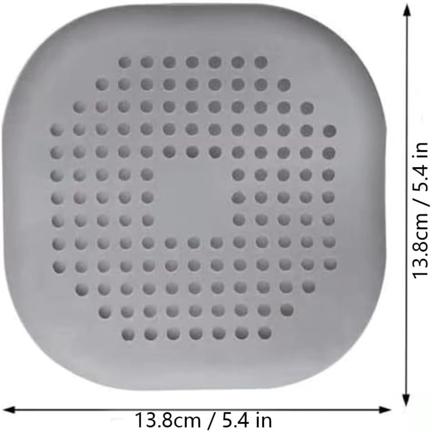 

1/4PCs Bathroom Shower Drain Hair Catcher Kitchen Foldable Silicone Cover Hair Filter Sink Strainer with Suction Cups Easy Clean