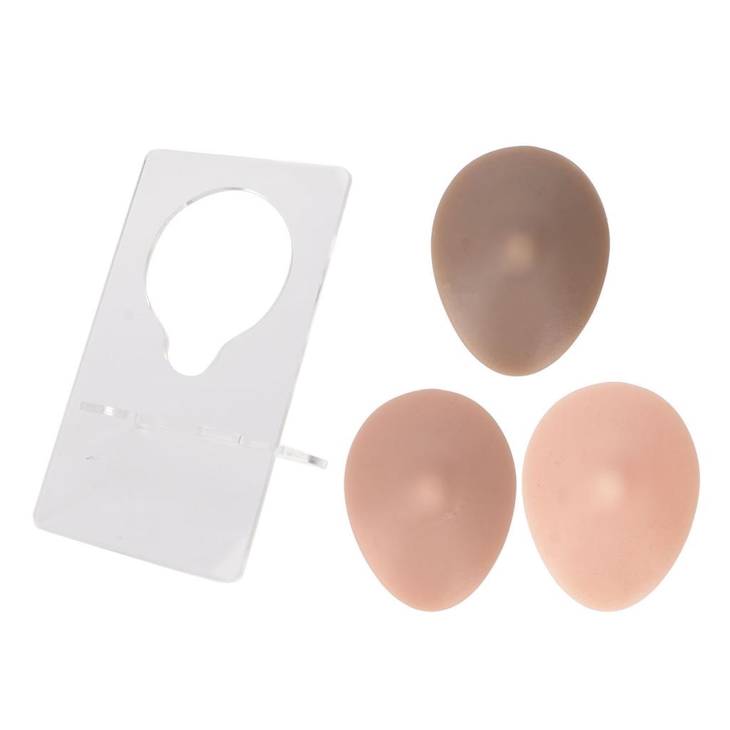 3PCS Piercing Silicone Nipple Models Light Medium Dark Skin Tone Reusable Body Piercing Models with