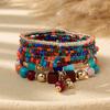 Boho Perlenarmband Instagram-inspiriert Nischenstil Farbblock-Stapelarmband-Set