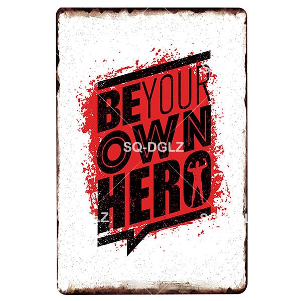 [SQ-DGLZ] Fitness Metall Zeichen Vintage Sport Club Metall Plaque Platte Gesundheit Wand Dekor Zinn Zeichen GYM Poster