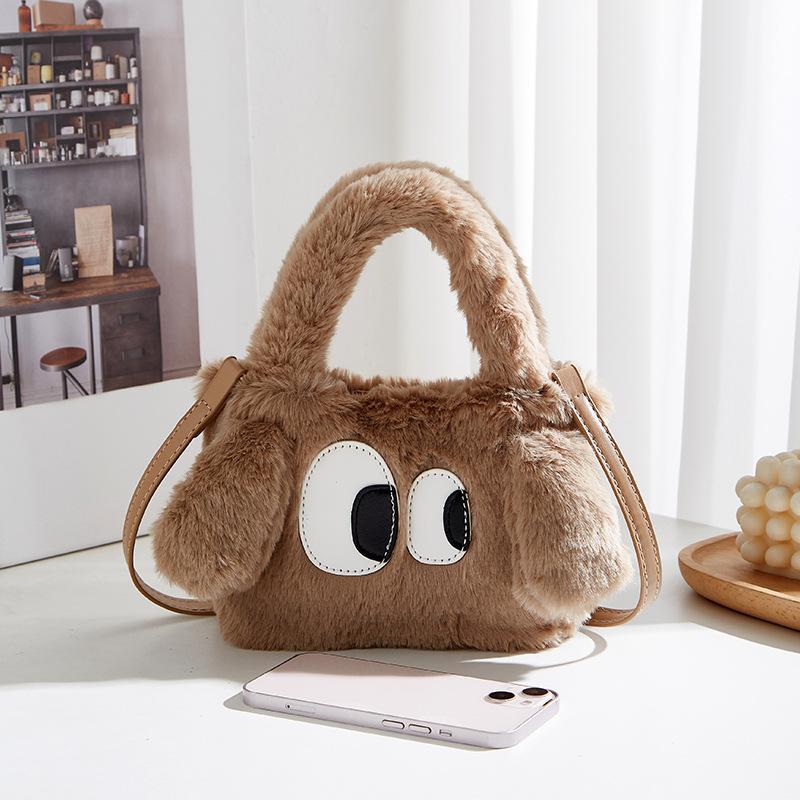 

Autumn and winter cartoon Mao Mao bag niche cute casual portable women s bag new personalized shoulder messenger bag