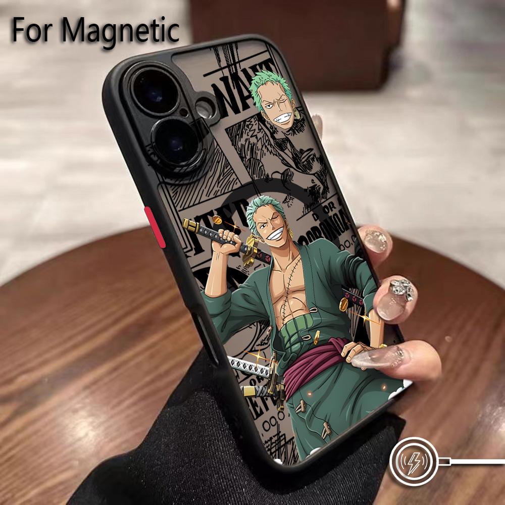 Anime Ones Pieces Luffys Zoros Phone Case For Samsung Galaxy S25 S24 S23 S22 S21 S20 FE Plus Ultra 5G Matte Magnetic