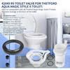 42049 Sada pro výměnu splachovacího ventilu toalety pro obytné vozy, Pro pevné toalety Thetford Aqua Magic II. S těsněním příruby toalety, Díly pro toalety obytných vozů