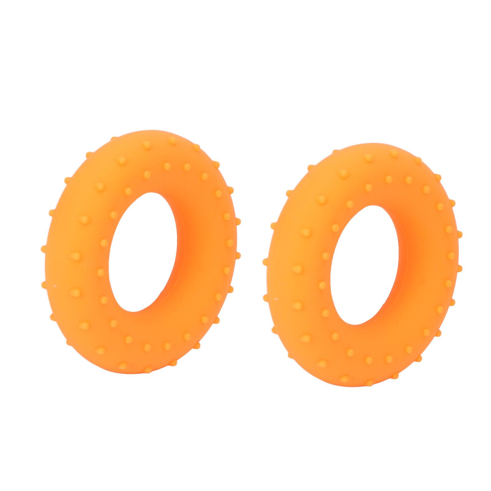 

2 шт., силиконовый портативный фитнес-укрепитель для пальцев, кольцо для тренировки силы, оранжевый, 50 фунтов