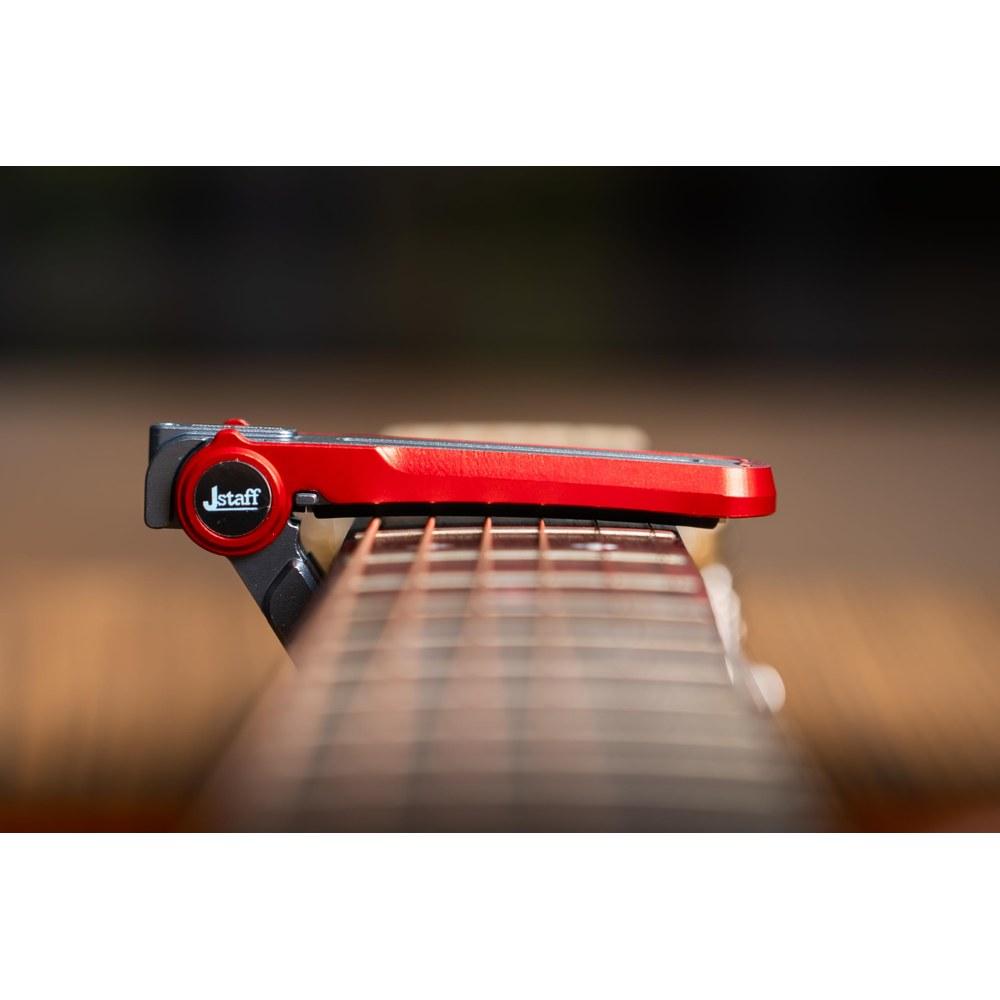 KIZAI S1 Rolling Capo Slide-On Guitar Capo Tuner Transposition One-Touch Instant Movement Mechanical Silent Foldable Black 1 Piece
