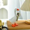 Cute Resins White Duck Sculpture Magnetic Keychain Holder Hanger Minimalists Home Decors For Shelf Or Entryway Ornament