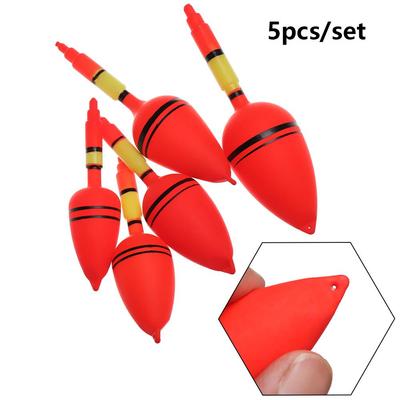 5pcs/set Hot Plastic Bobber Light Stick Eva Foam Ball Boia Fishing Night Float