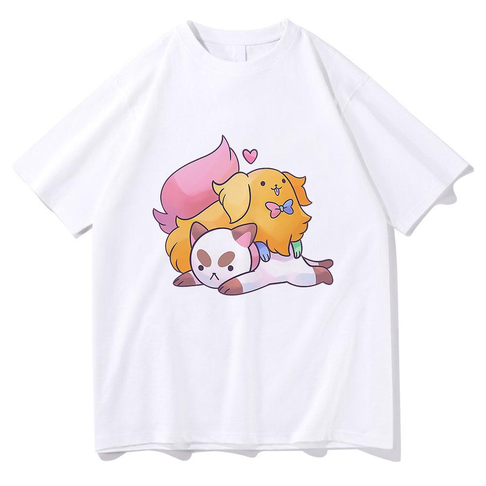 Bee and Puppycat T Shirt Unisex  Harajuku Aesthetic Cartoon Graphic Kawaii Tshirts Unisex Streetwear Casual Cotton Tees Shirts Korea