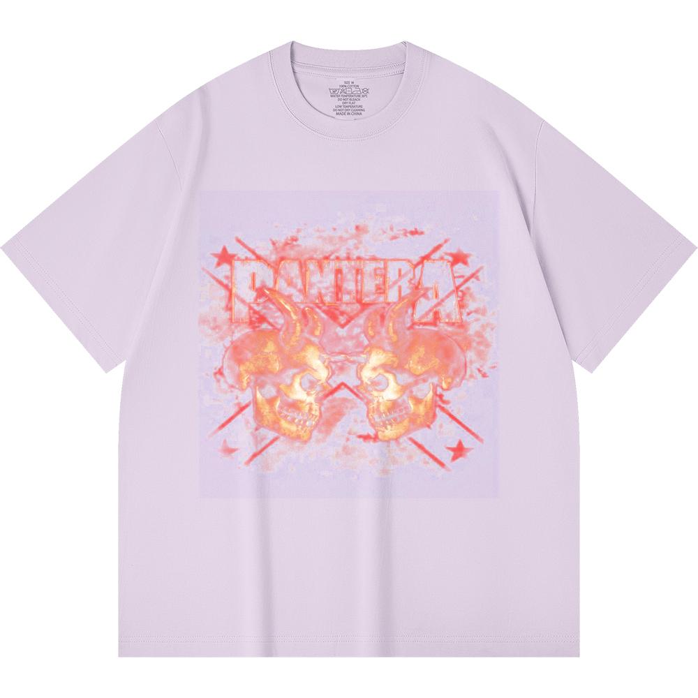 230 Gsm 100% Bomuld Heavy Metal T-shirt Rockband Populær Musik Print Unisex Tung Bomuld T-shirt