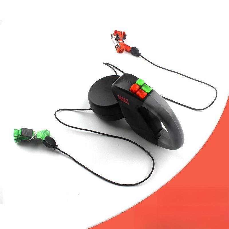 Dual Head Retractable Dog Leash Anti‑Tangle One‑Hand Control Walking Lead For Two Small Medium Dogs Outdoor