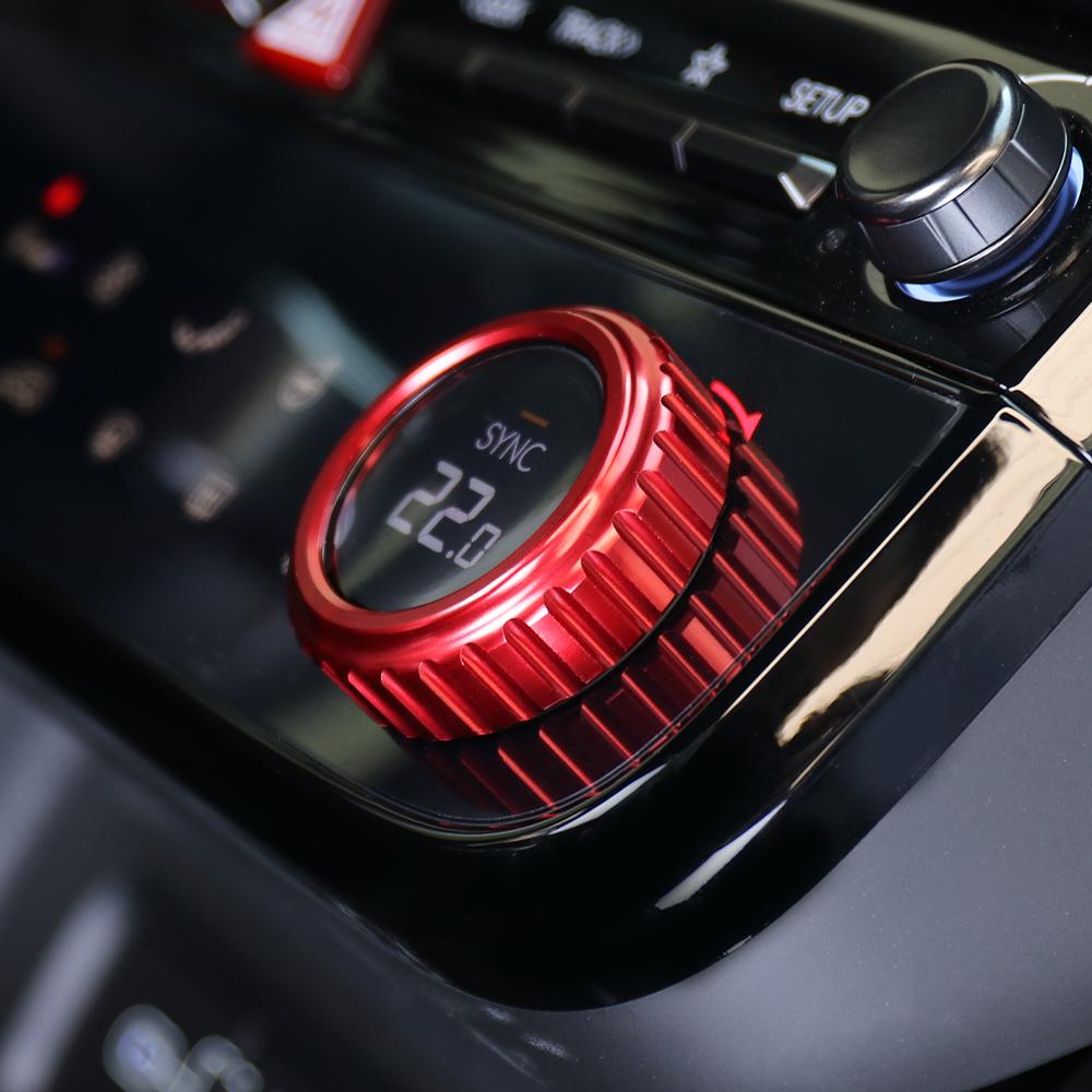 One Pair Aluminum Red Blue Black Interior Air Conditional Konb Ring Trim Cover For Hyundai Tucson NX4 2026 Accessories
