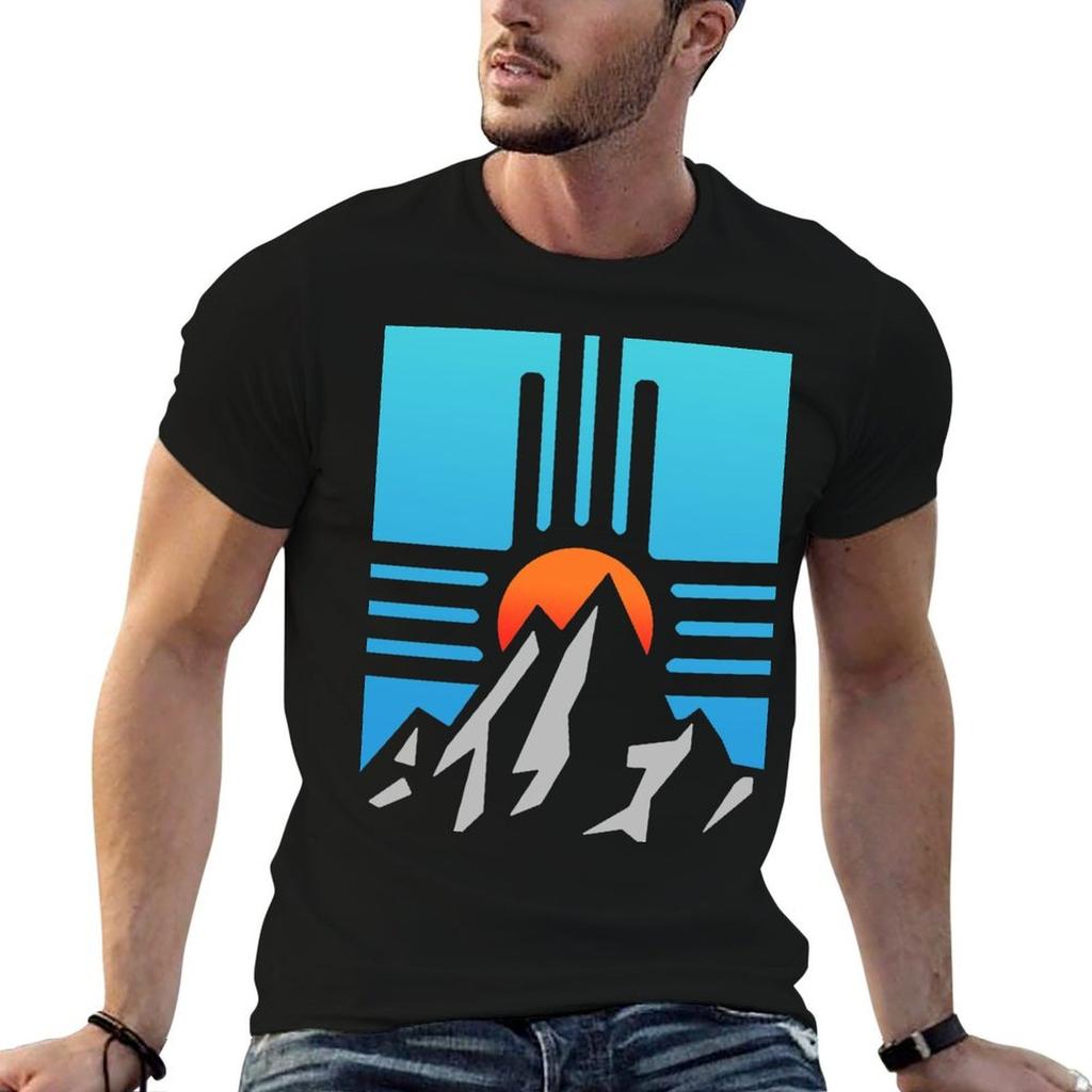 zia mountain sun and blue sky T-Shirt Anti-Wrinkle Short Sleeve T-Shirt